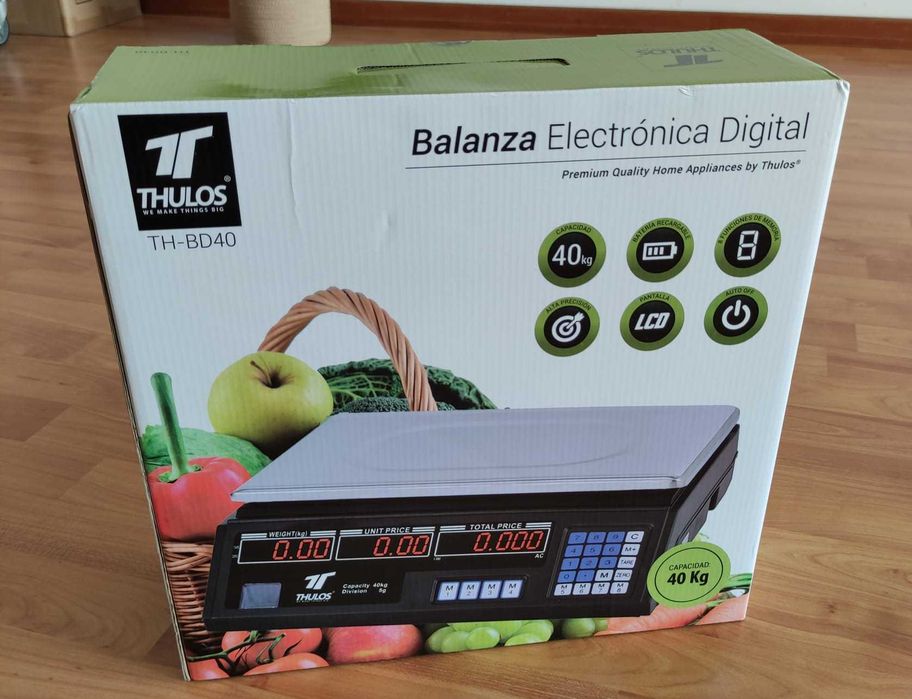 Balança Digital precisão 5g - 40kg Bat. Interna