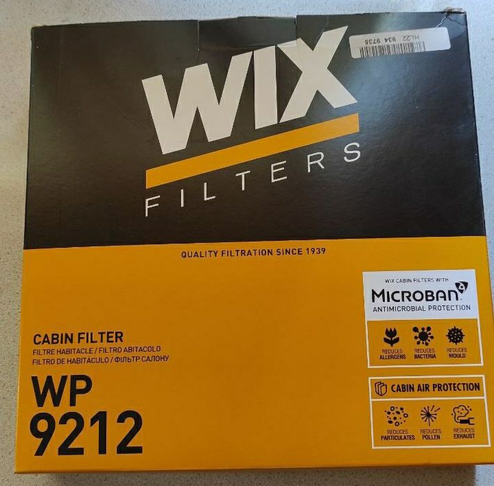 Фильт салона WP9212 WIX