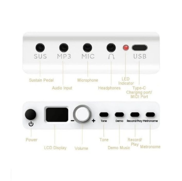 Безкоштовна доставка‼️Піаніно біле цифрове підставка навушники‼️