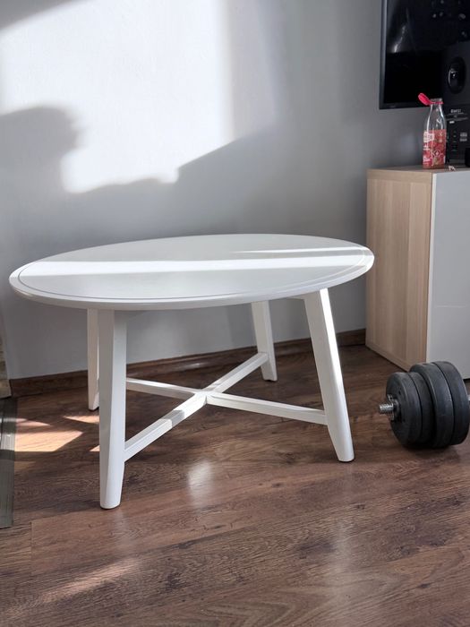 Biały stół owalny  IKEA – nierozkładany – 100 zł