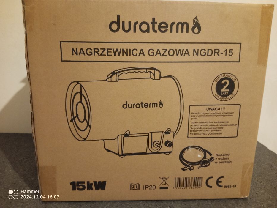 Nagrzewnica gazowa 15 KW