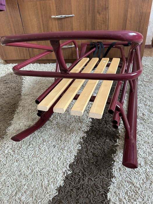 Зимові санки "Буран" бордовий