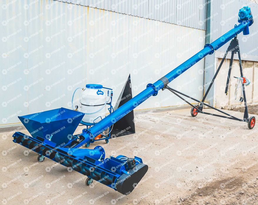 Шнековый погрузчик, винтовой конвейер, транспортер зерна 159х10