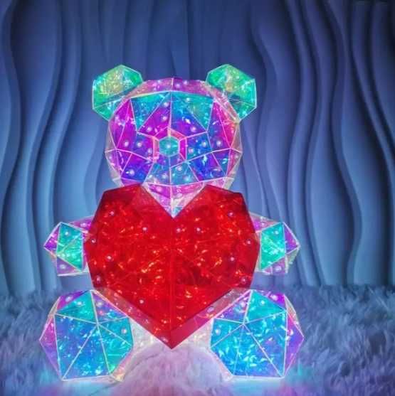 Світлодіодний ведмедик із серцем Love Bear LED Нічник Ночник мишка