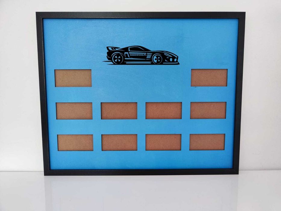 Rama na 10 modeli Hot Wheels 42x52cm box ekspozytor półka case gablota