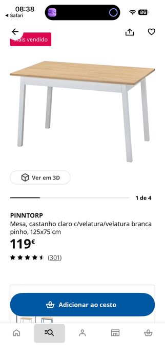 Mesa e 4 Cadeiras
