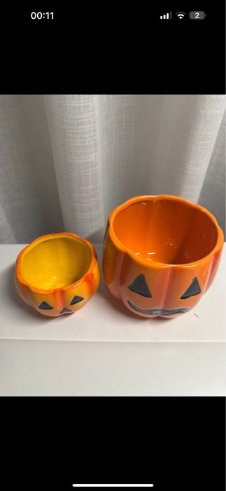 Porta velas abobora Haloween