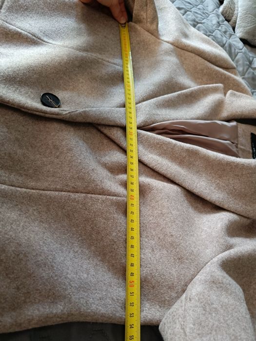 Płaszcz beżowy ciemny Sinsay xl