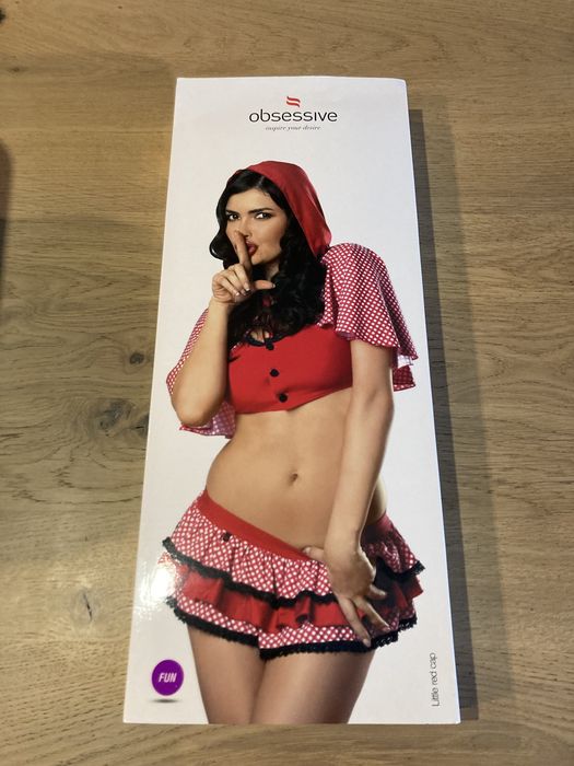 Strój kostium sexy Obsessive Czerwony Kaputrek