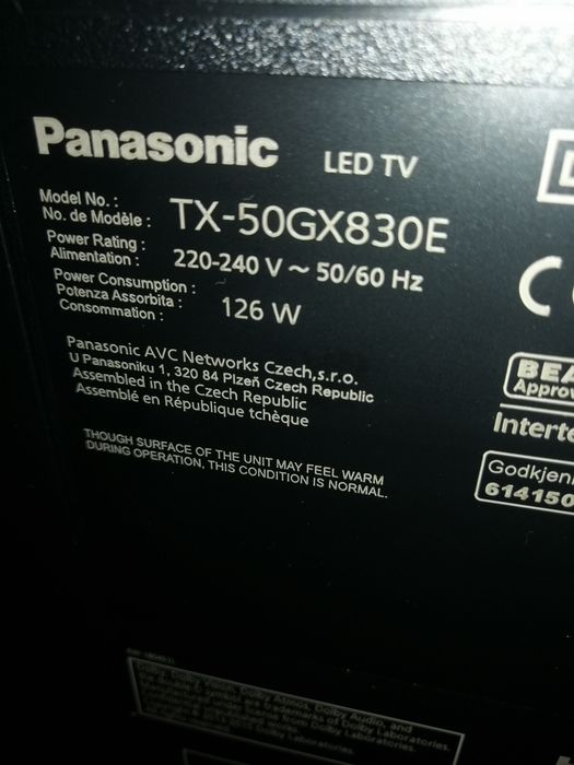Panasonic viera  TX-50GX830E
