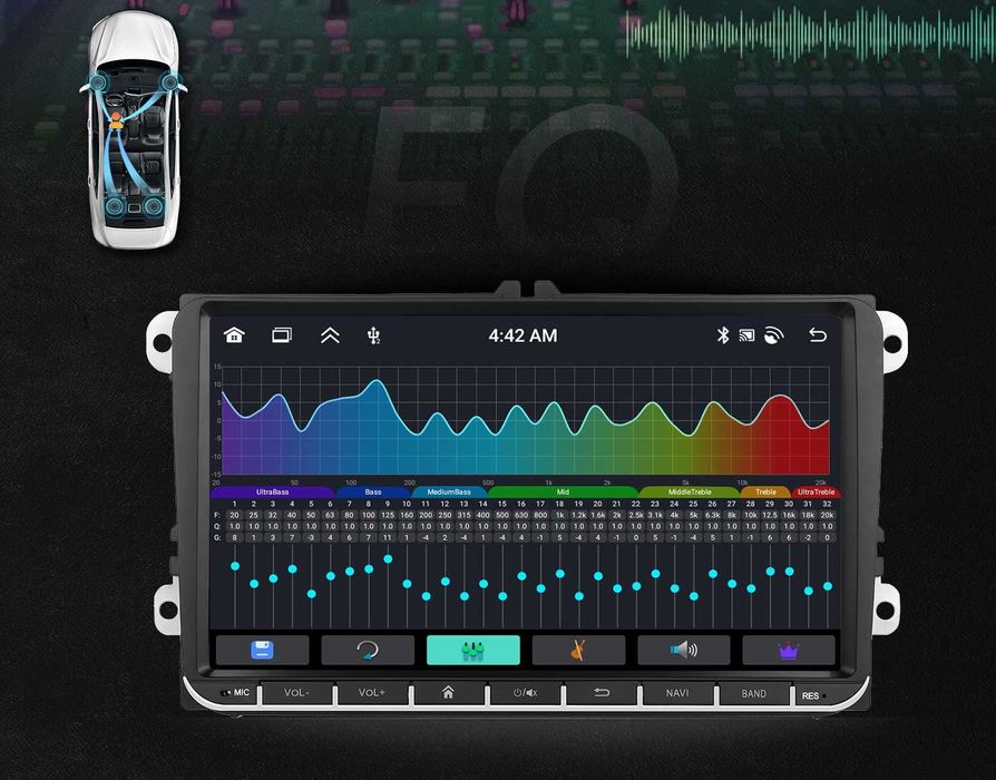 Radio Samochodowe Nawigacja Android 15 Apple Car DEDYKOWANE 4GB + 64 GB DLA VOLKSWAGEN + Kamera Cofania