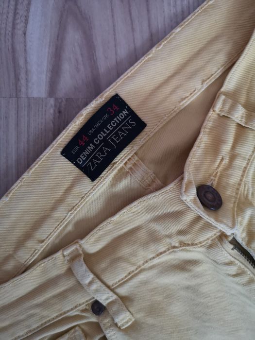 Spodnie męskie żółte Zara jeansy Zara 34