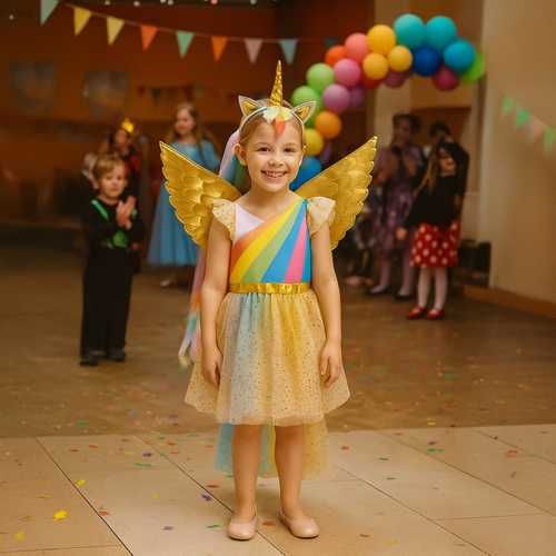 Strój jednorożca 3el. 122-128cm Kruzzel Przebranie na bal kostium