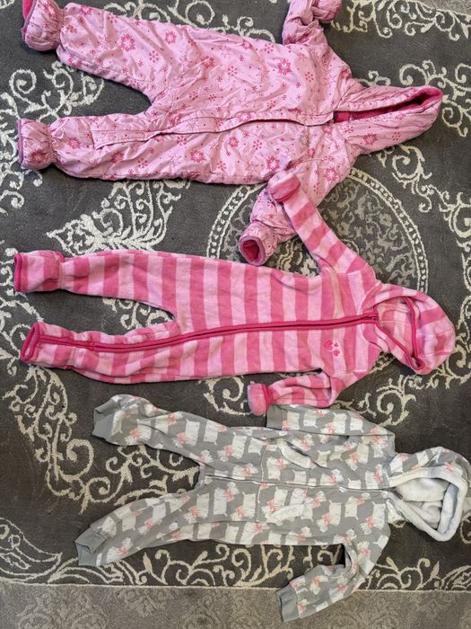 3 комбінзона на 1 рік для дівчинки