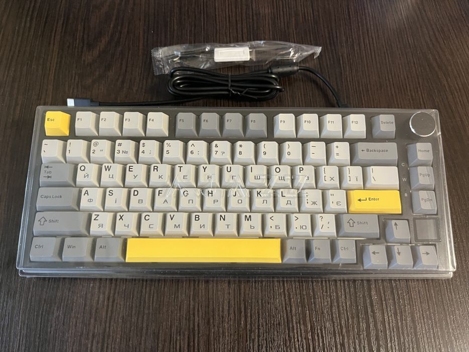 КИРИЛИЦЯ. Ігрова механічна клавіатура Ajazz AK820PRO RGB дисплей/екран