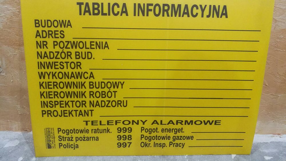 Tablica informacyjna