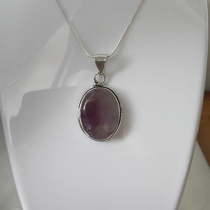 Fio em Prata com Ametista feito á mao