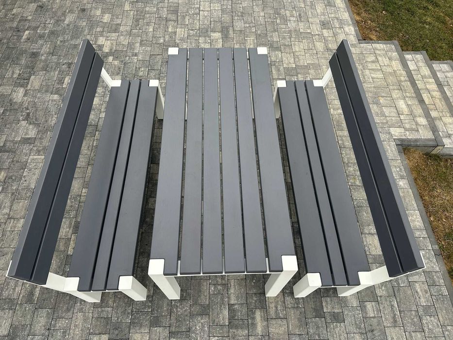 LOFT Meble Ogrodowe Nowoczesne stylowe Szaro Białe jakość PREMIUM