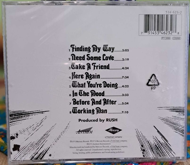 CD RUSH - Rush . 70s Rock Progresywny . KANADA.