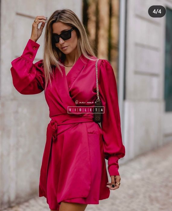 Vestido rosa escuro