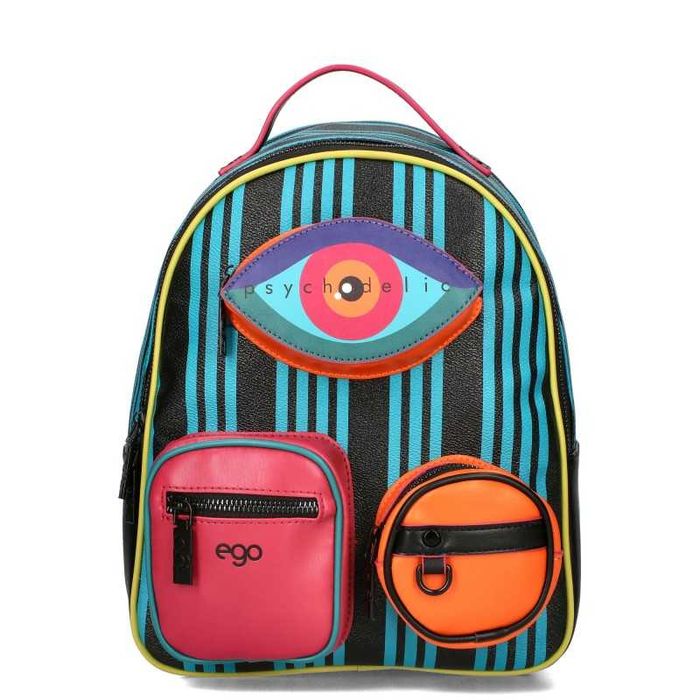 Plecak Ego wycieczkowy kolorowy skóra ekologiczna