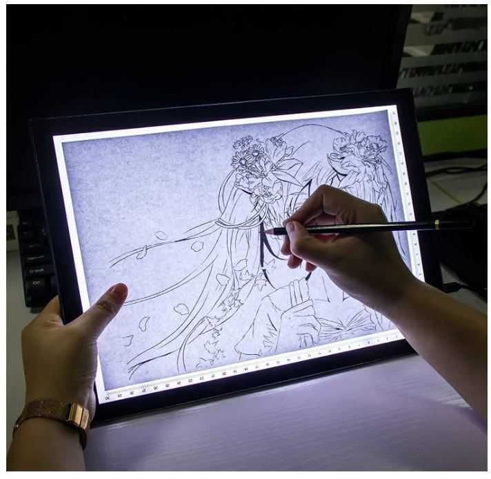 Tablet do rysowania, tablica kreślarska A4 + zestaw kredek