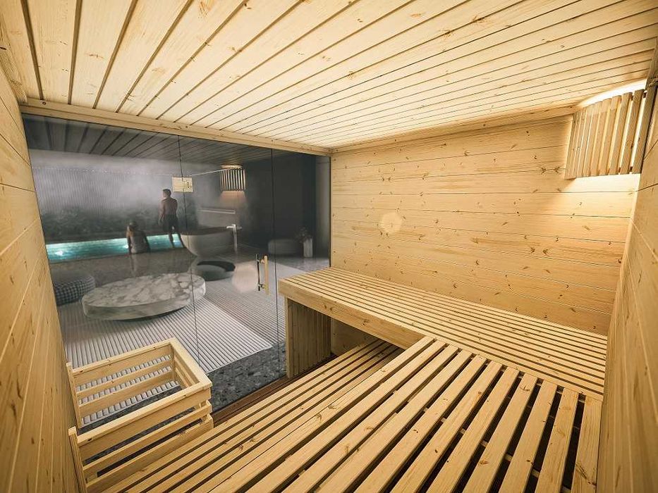 Sauna fińska oszklona 200x160 Montaż