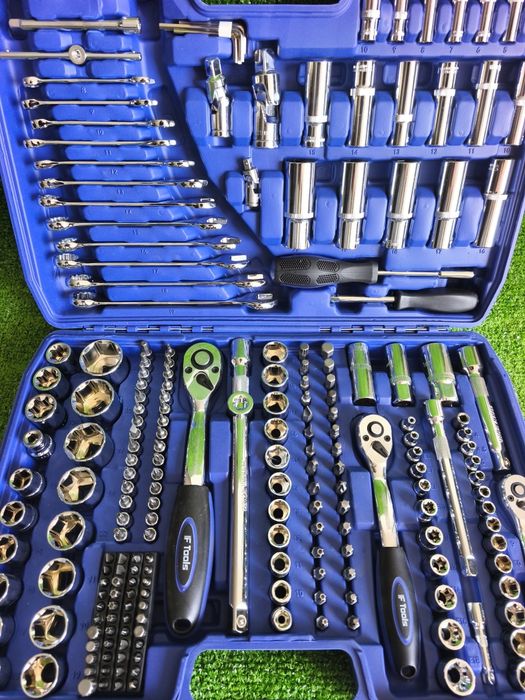 Mala de ferramentas conjunto com 216pcs Chrome vanádio qualidade profissional