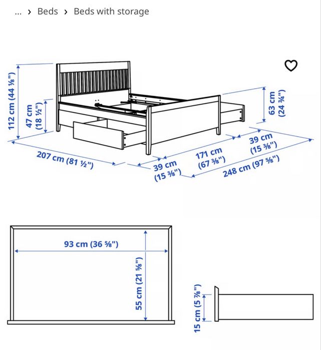Cama 1.60 x 2.00m