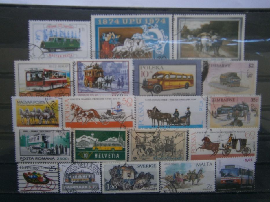 20 selos do tema Meios de transporte todos diferentes