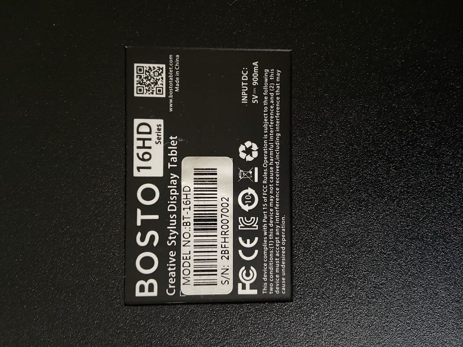 Графічний планшет Bosto 16HD з екраном 15,6" + повний комплект