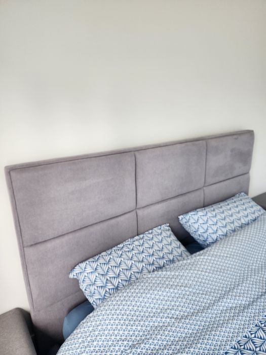 Cama casal  baú estofada - Queen + 2 mesa de cabeceira