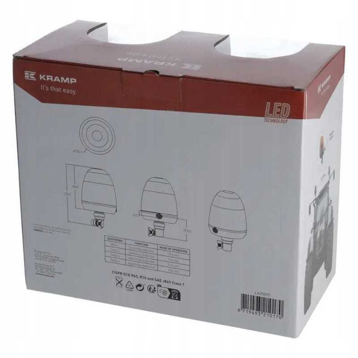 Zestaw lamp błyskowych LED z funkcją synchronizacji 12-24V na uchwyt, elastyczna