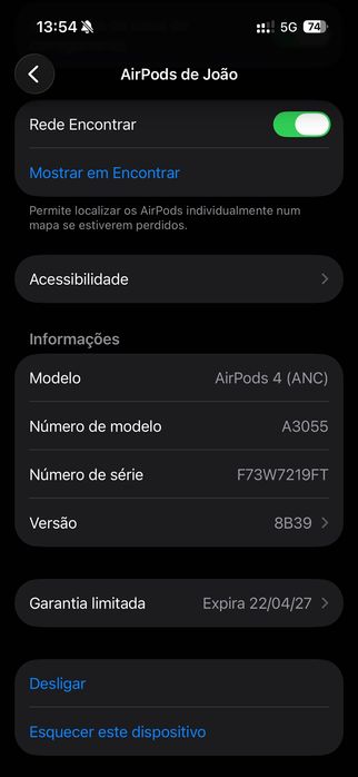 Airpods 4 ANC - estado Novo - com garantia Apple