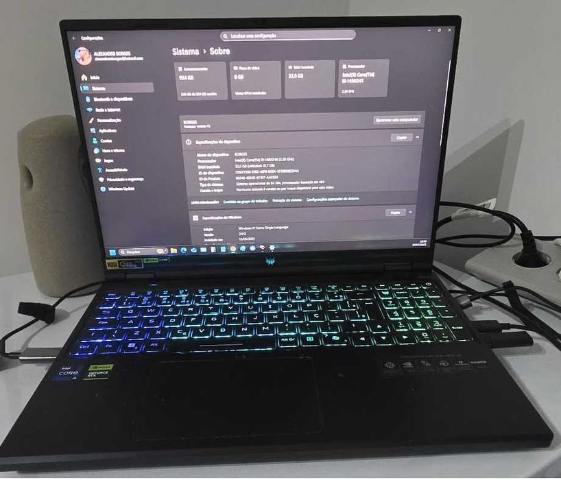 Acer Predator Helios Neo 16  Core i9-14900HX/32GB/1TB SSD/RTX 4070/16'