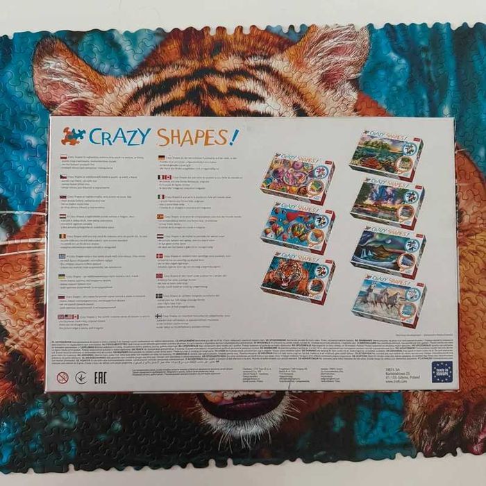 Puzzle Trefl Crazy Shapes 600 Tygrys – Szalone Kształty