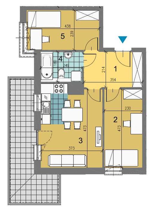 Mieszkanie 3-pokojowe. Duży balkon. Dobra komunikacja, Od właściciela