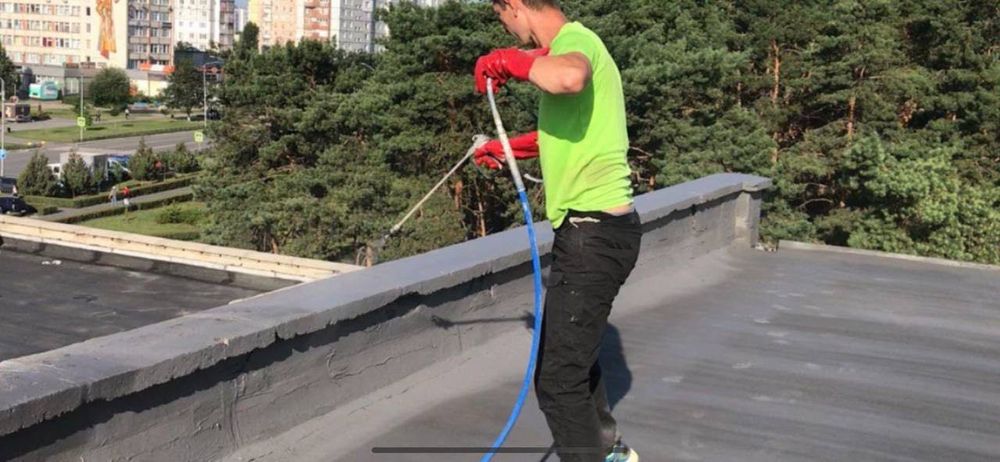 Ремонт старої покрівлі. Рівний дах . Гідроізоляція