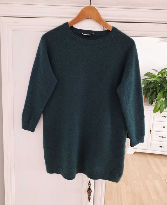 Kaszmirowy zielony sweter