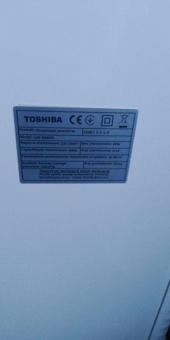 Очищувач повитря ионизаний toshiba caf x83xpl