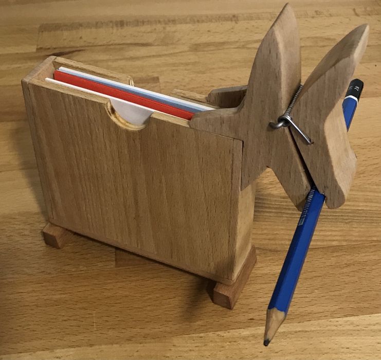 Porta memorando anotação cavalo madeira presente original