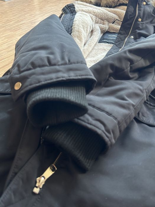 Czarna kurtka zimowa parka pull & bear xs 34