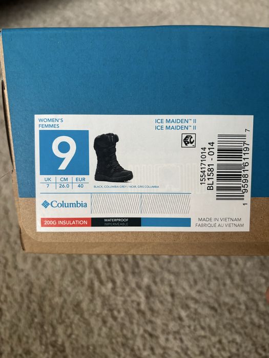 Botas pretas Columbia Ice Maiden II