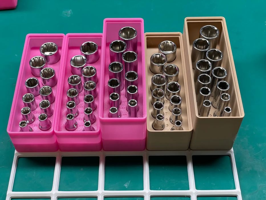 Organizadores de Soquetes Métricos "Gridfinity" Empilháveis