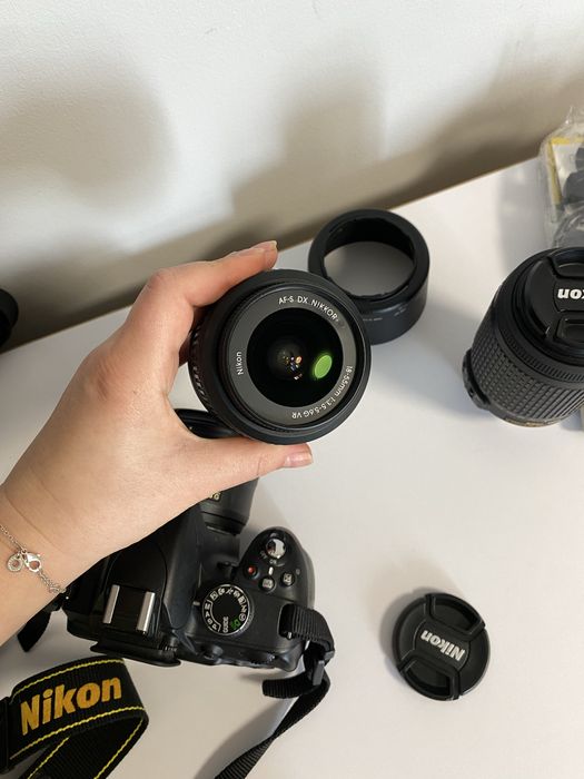 Nikon D3200 + 3 об’єктиви (18–55 / 50mm / 55–200)