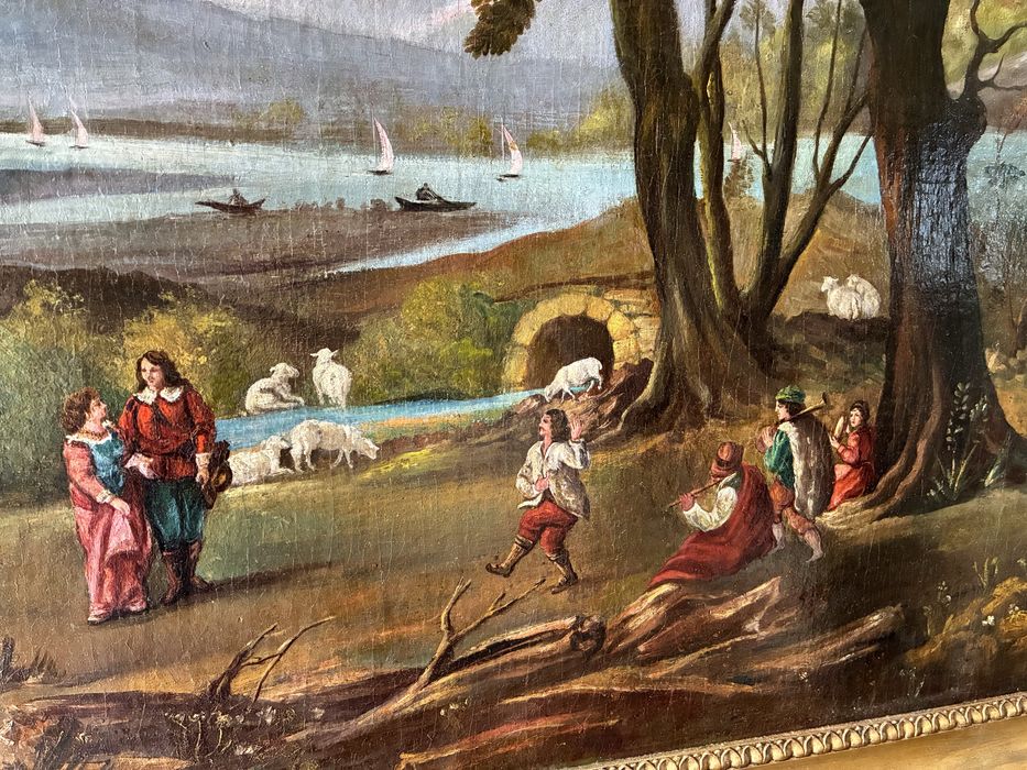 Pintura oleo sec XVIII escola Francesa