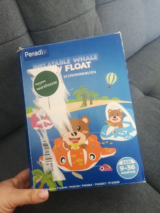 Dmuchane koło do pływania dla dzieci ze zdejmowanym daszkiem