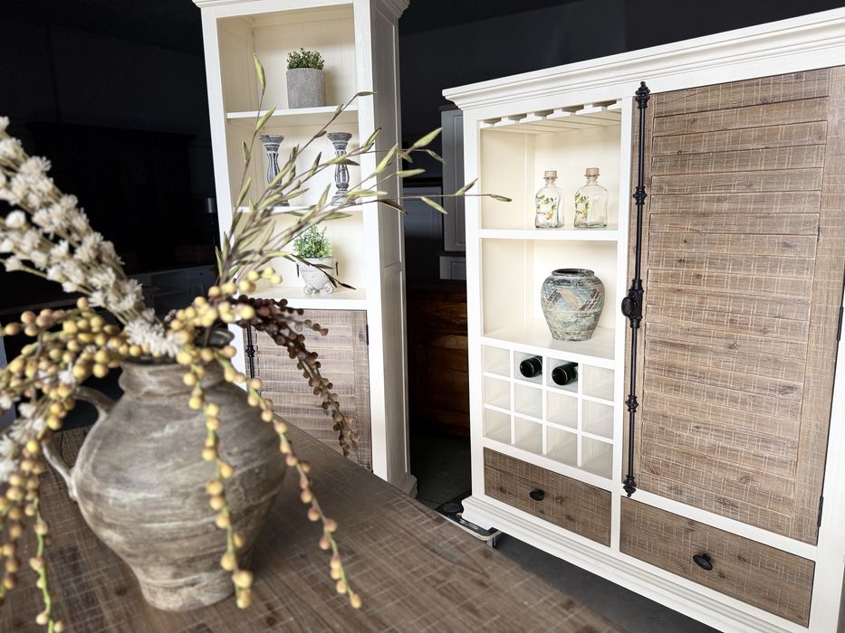 RUSTYKALNY shuttersy zestaw drewniany do salonu cottage farmhouse