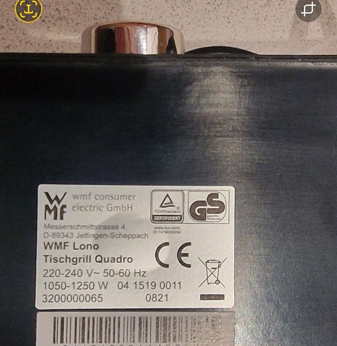Gril elektryczny WMF Lono table quadro