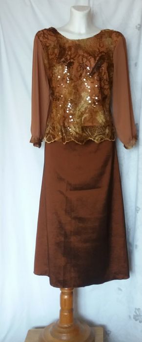 Maria Magdalena - dwuczęściowa sukienka na wesele kolory jesieni - 44